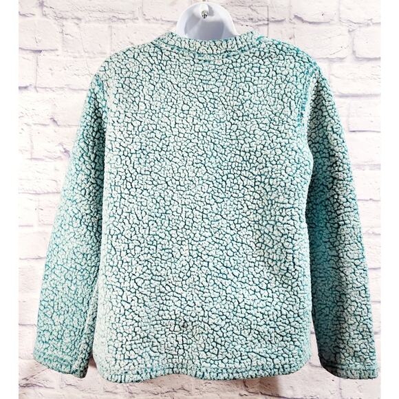 Disney Turquoise Green Stitch Ohana Faux Fur Sleepwear Top Small Soft - Picture 3 of 4